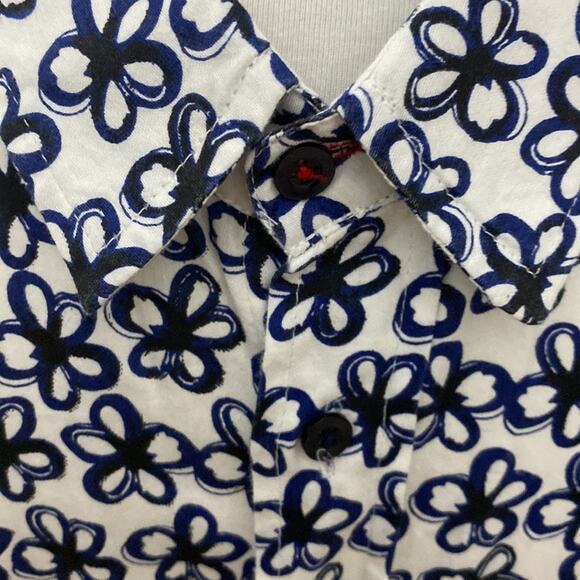 Mens Medium button-down shirt Short sleeve floral Vacation cruise Summer School - Picture 1 of 10